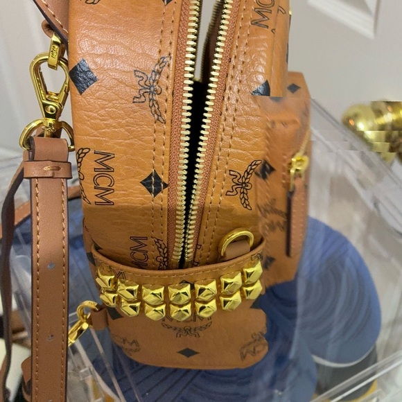 MCM Cognac Backpack with Black Accents main image 6